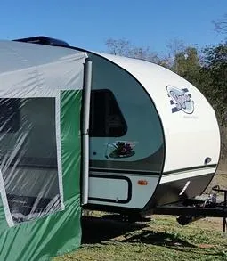 PahaQue Forest River R-POD Trailer Side Tent Silver / Forest Green Trim