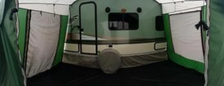 PahaQue Forest River R-POD Trailer Side Tent Silver / Forest Green Trim