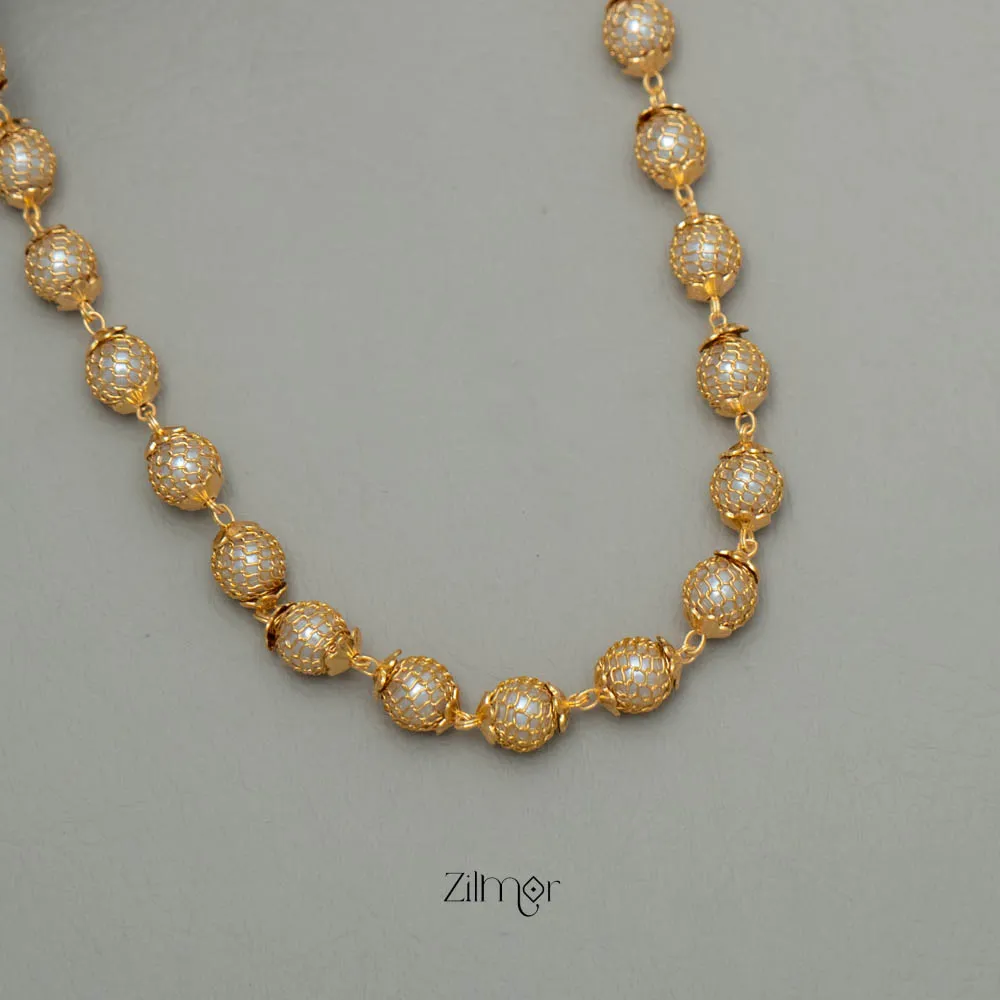 PE101913 - Pearl Stone Simple Necklace