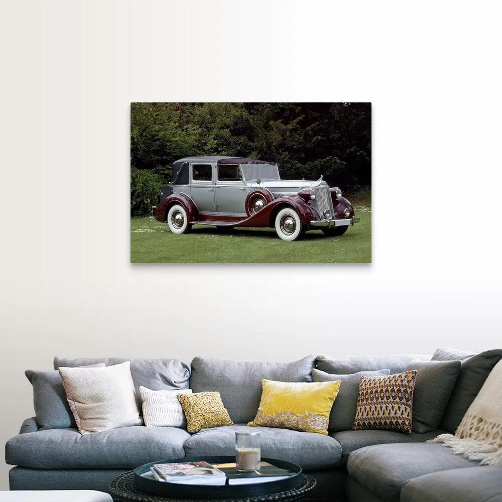 "1937 Packard Super Eight 5.2 litre town car. Country of origin USA" Canvas Wall Art