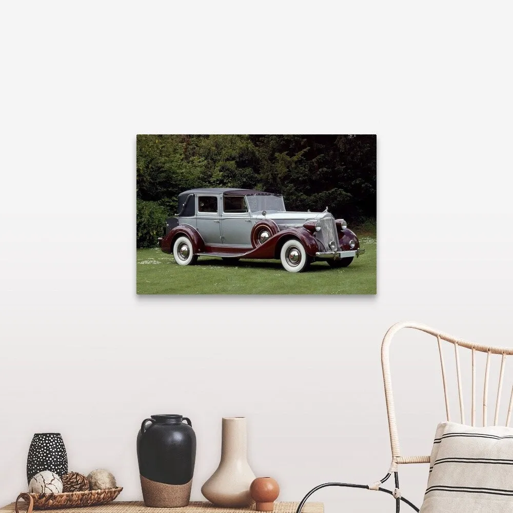 "1937 Packard Super Eight 5.2 litre town car. Country of origin USA" Canvas Wall Art