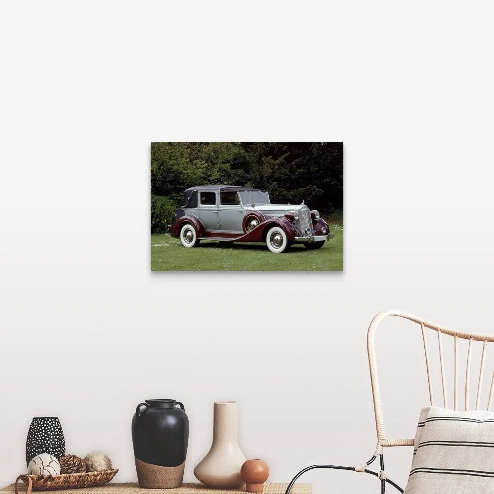 "1937 Packard Super Eight 5.2 litre town car. Country of origin USA" Canvas Wall Art