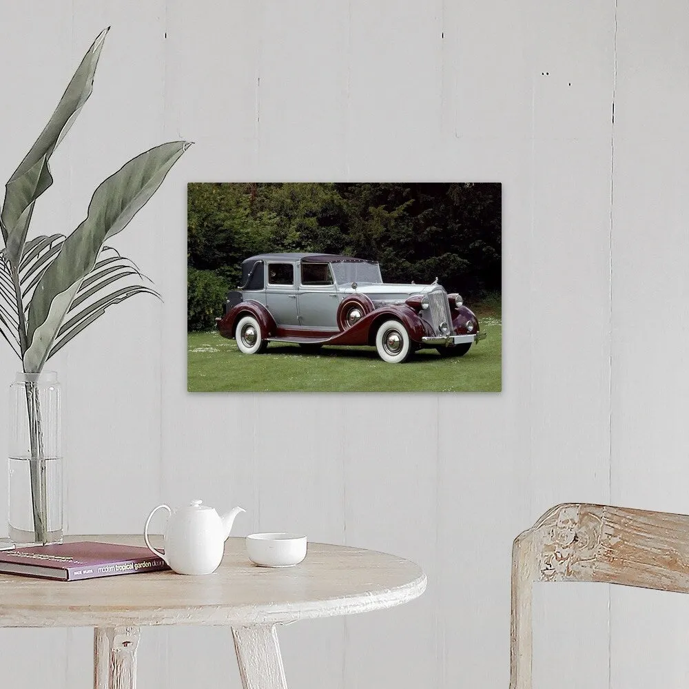 "1937 Packard Super Eight 5.2 litre town car. Country of origin USA" Canvas Wall Art