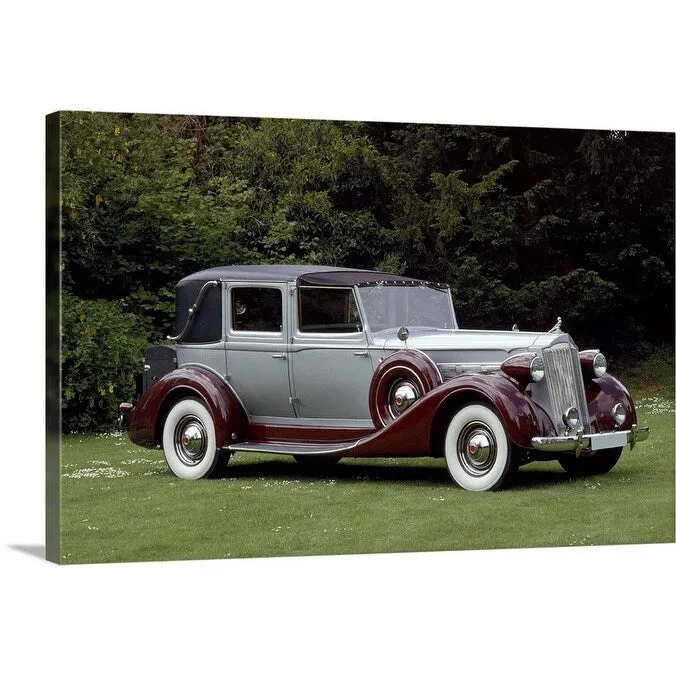 "1937 Packard Super Eight 5.2 litre town car. Country of origin USA" Canvas Wall Art