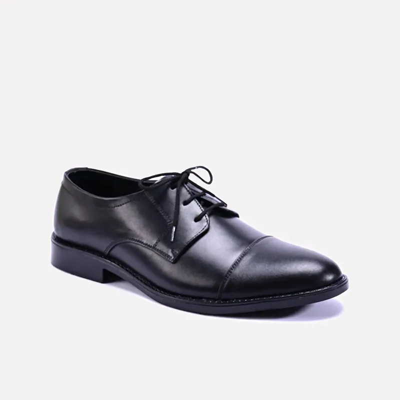 Raider Black Derby Cap Toe Shoes 0111092