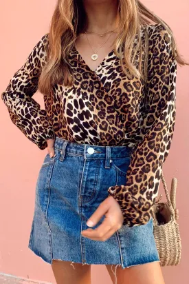 Sally Leopard Wrap Bodysuit