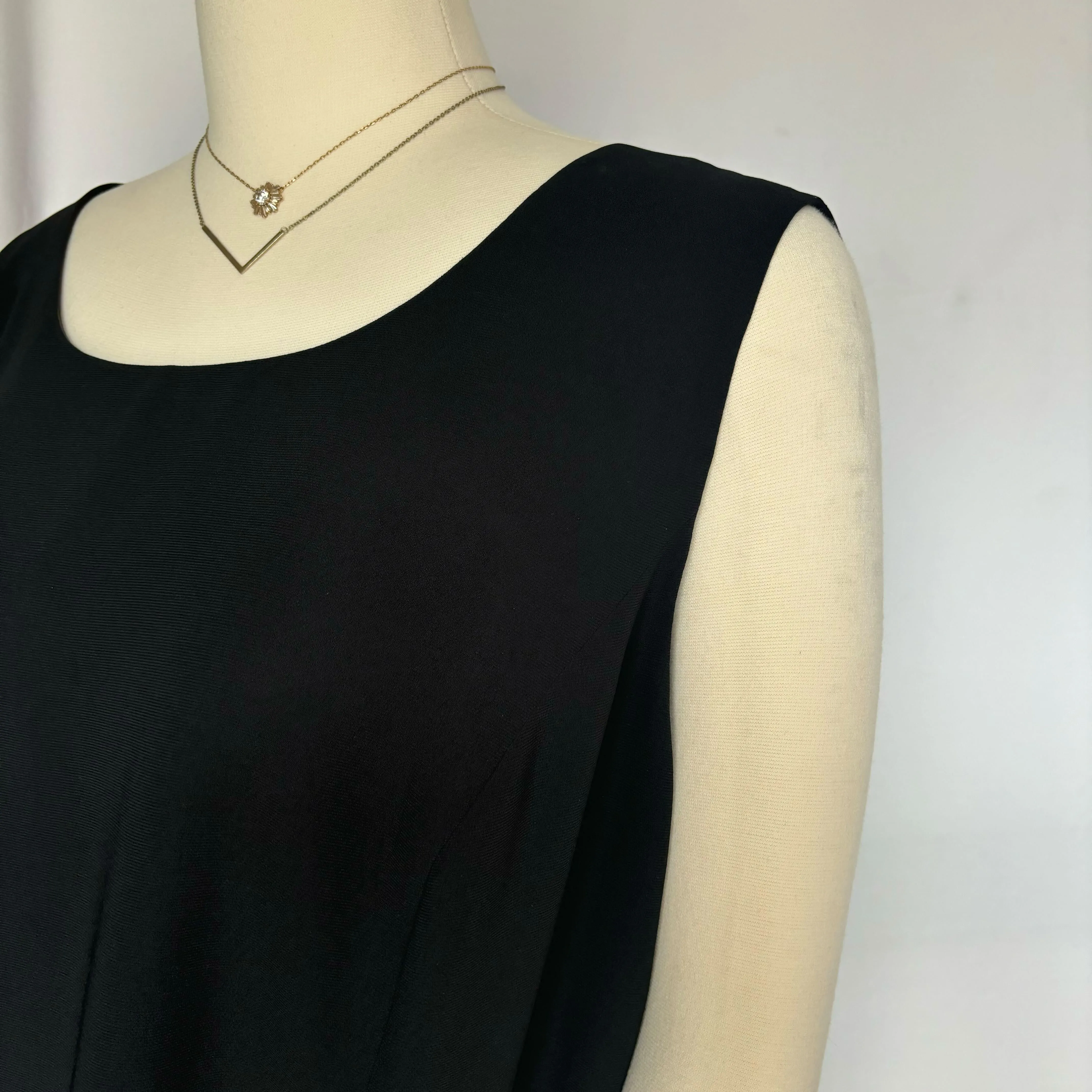 Simple Black Shift Style Dress