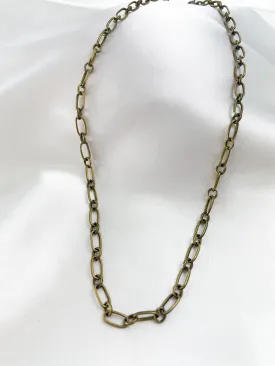 simple bronze necklace