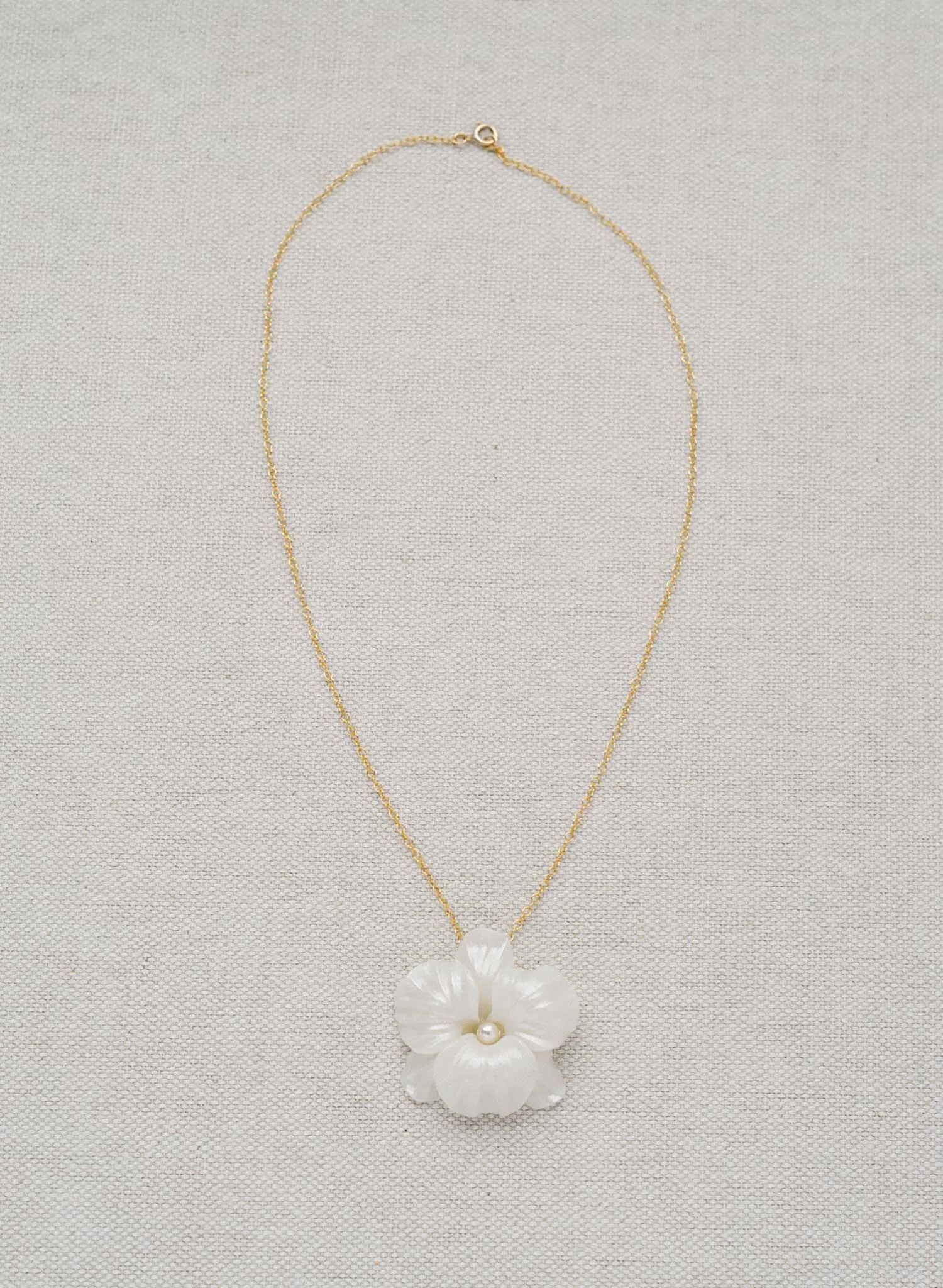 Simple orchid bridal necklace - Style #2420