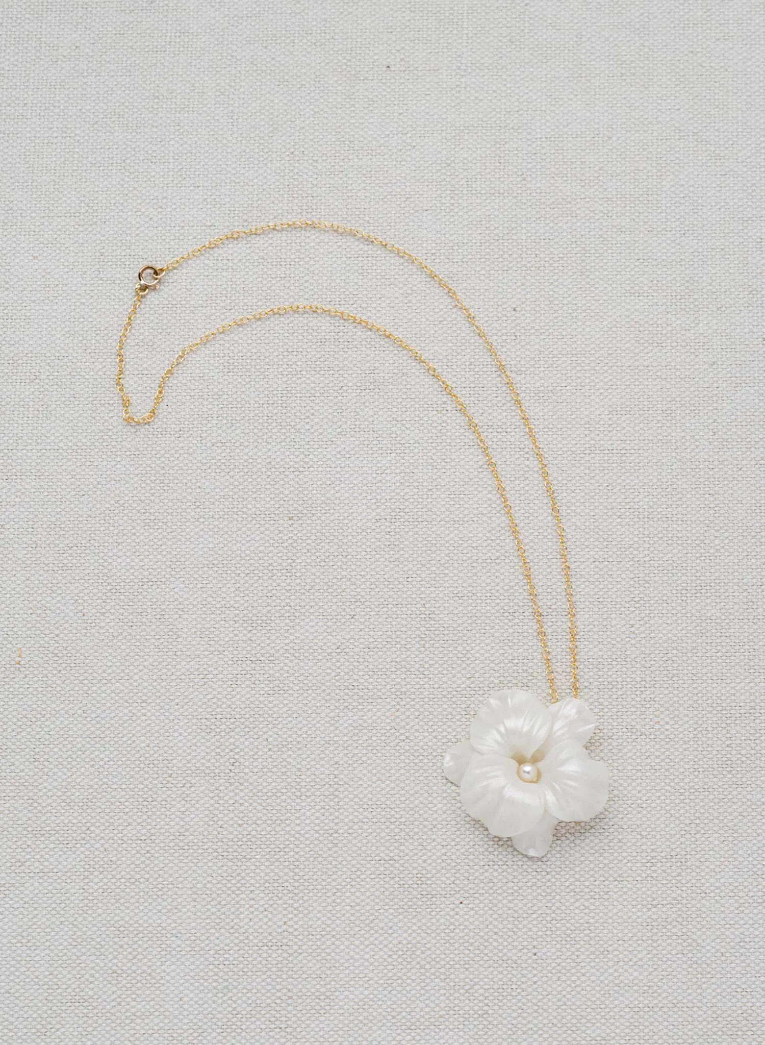 Simple orchid bridal necklace - Style #2420