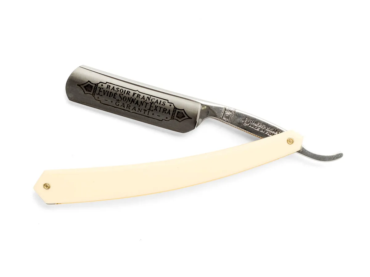 Straight Razor 5-8 Evide Sonnet White Acetate