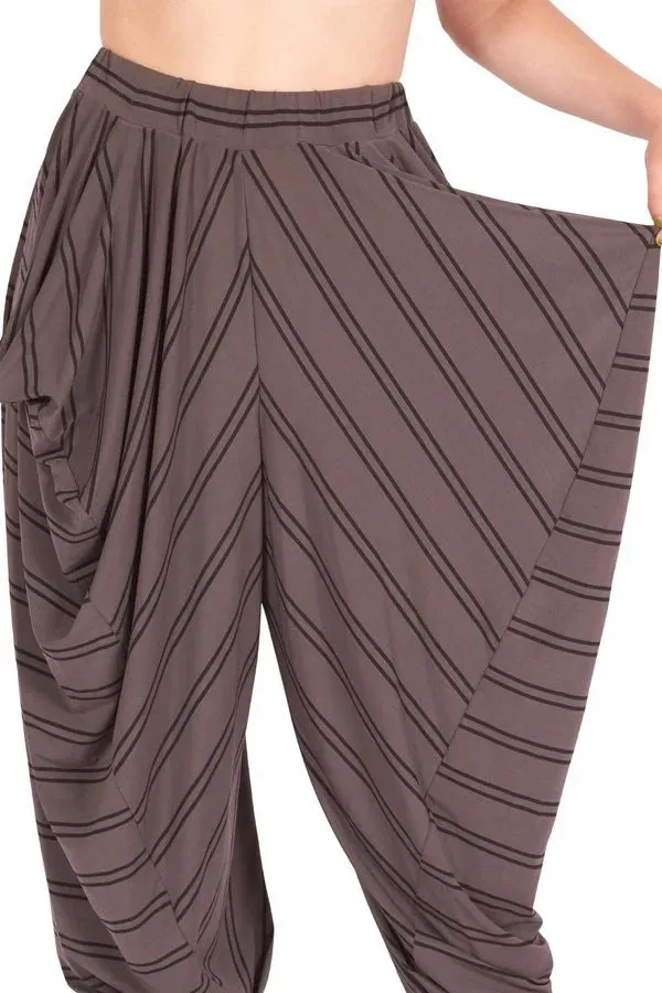 Stripe Drape Jersey Pants