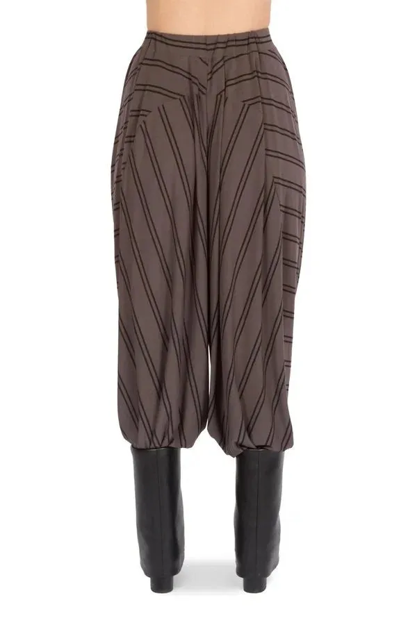 Stripe Drape Jersey Pants