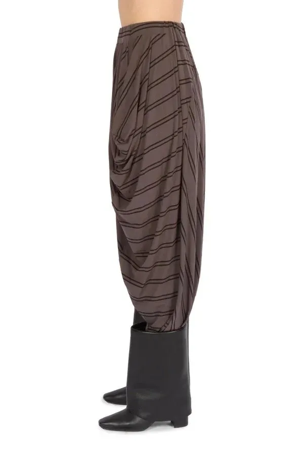 Stripe Drape Jersey Pants