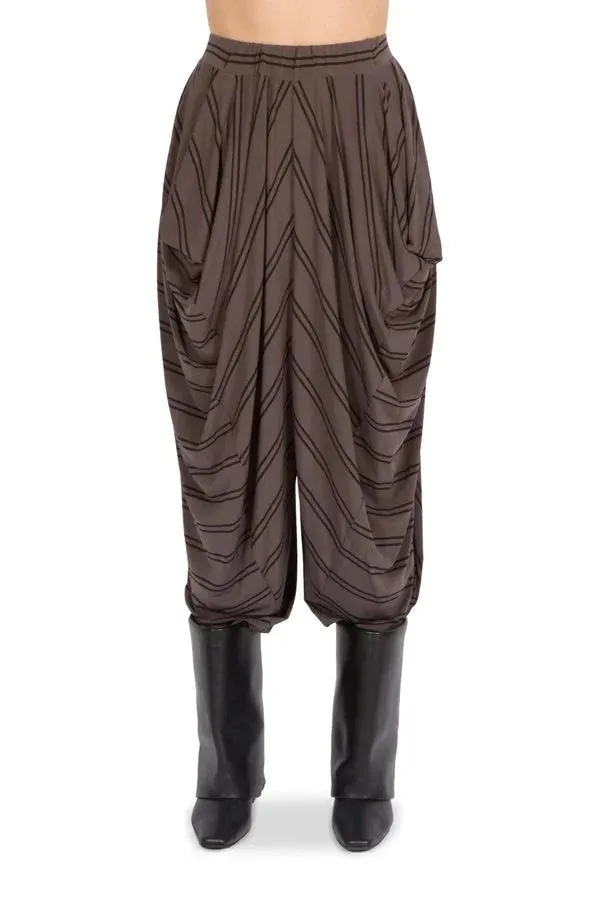 Stripe Drape Jersey Pants