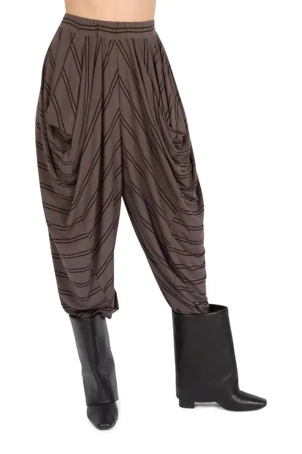 Stripe Drape Jersey Pants