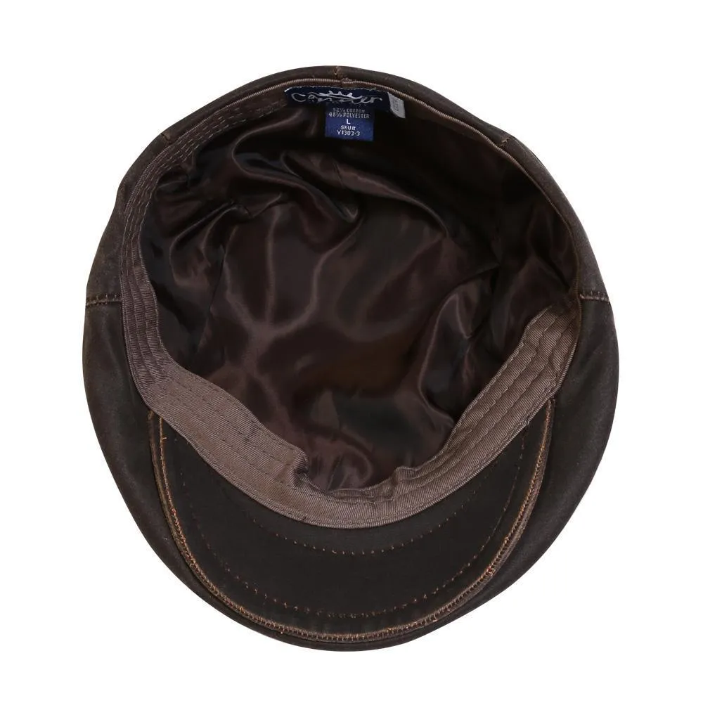 Swansey Weathered Cotton Newsboy Cap