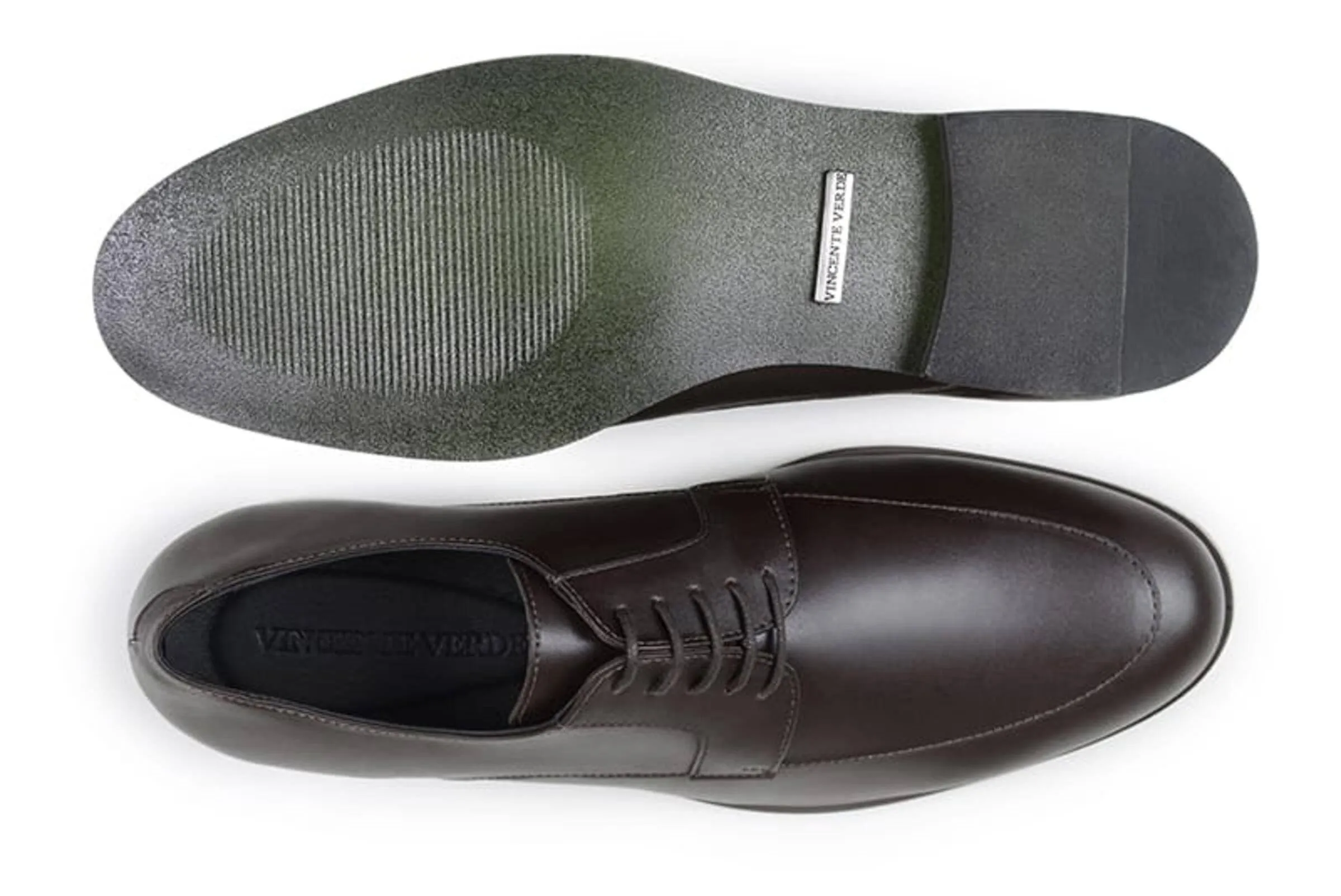 'Vernazza' vegan leather oxford by Vincente Verde -  espresso