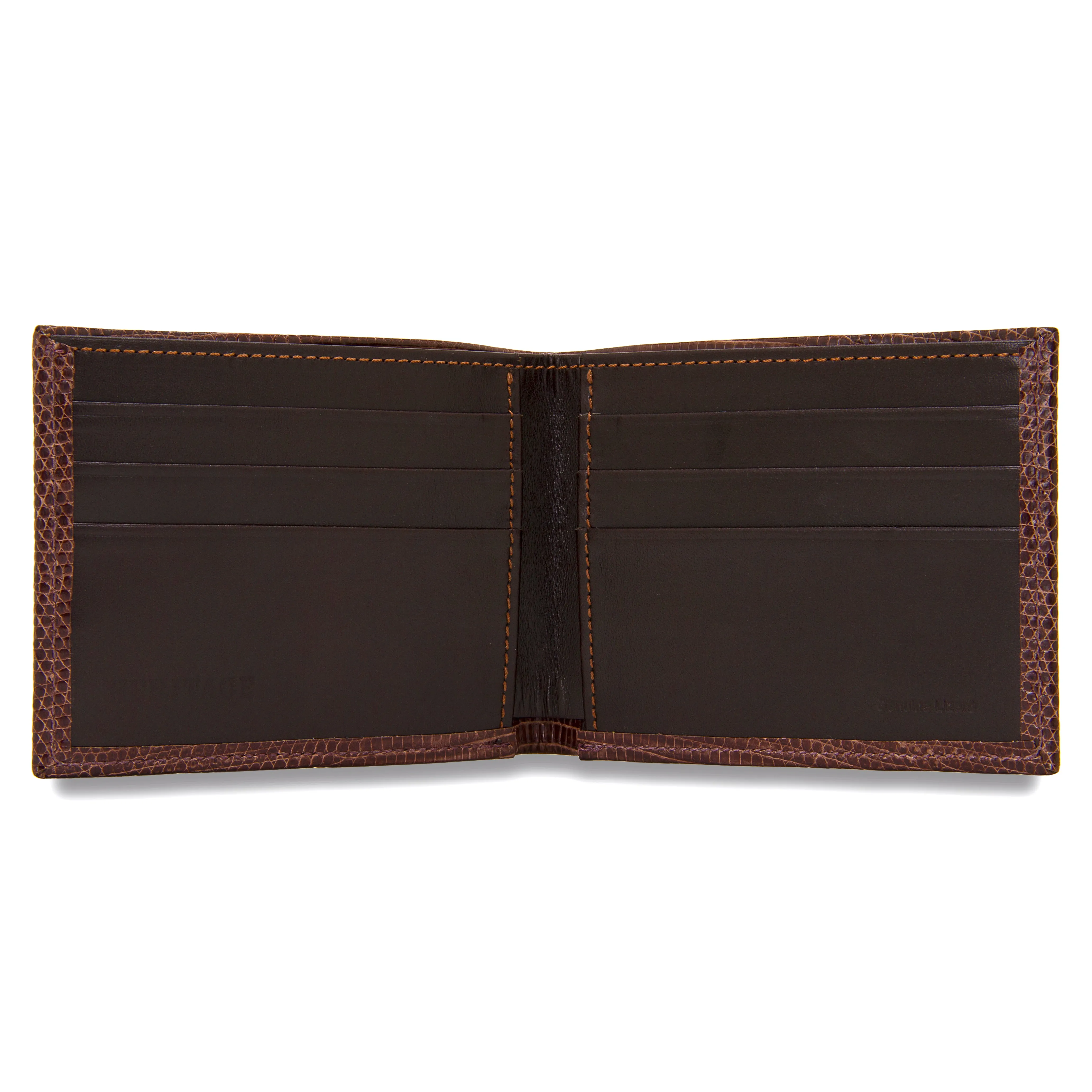 Wallet in Brown Lizard