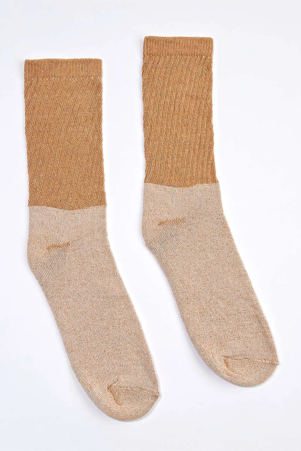 Women's 3 Pack Organic Cotton Socks Brown Crew